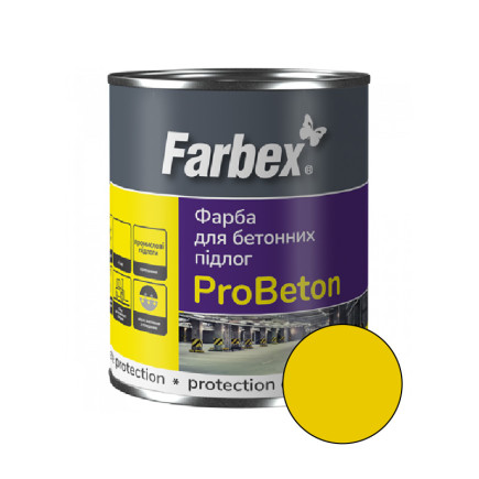 Краска для бетонных полов ProBeton, желтая, ТМ Farbex, 2,8 кг