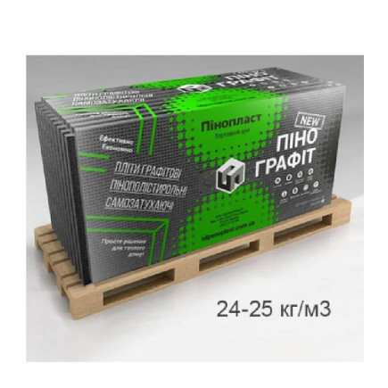 Пенографит плотность 24-25 кг/м3 1200*600 мм, 40мм