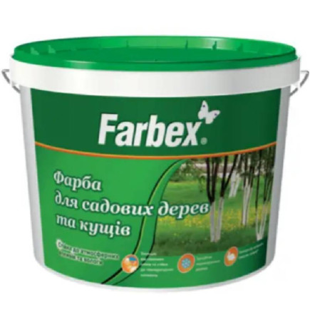 Краска для садовых деревьев, белая матовая, ТМ Farbex, 14 кг
