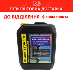 Просочення для тротуарної плитки, ефект мокрого каменю, Black Stone, 5 л