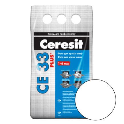Затирка для швов CE-33 Plus, белая, ТМ CERESIT, 2 кг