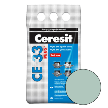 Затирка для швов CE-33 Plus, мята, ТМ CERESIT, 2 кг