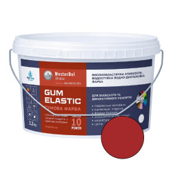 Фарба гумова GumElastic, червона, ТМ MasterDel, 3,2 кг