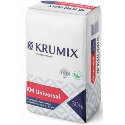Гипсовая штукатурка KM Universal, ТМ Крумикс, 30 кг